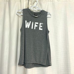 NWOT Wife gray tank top medium